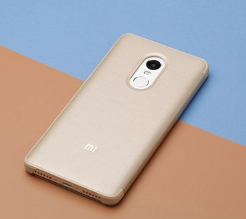 Чохол книжка з віконцем Smart Display для смартфонов Xiaomi Note 4 Silver 1163000019